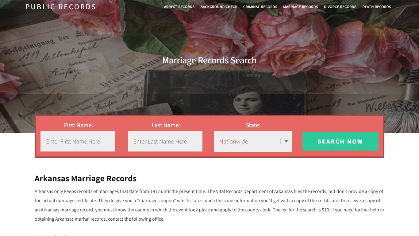 Arkansas Marriage Records | Enter Name and Search. 14Days Free