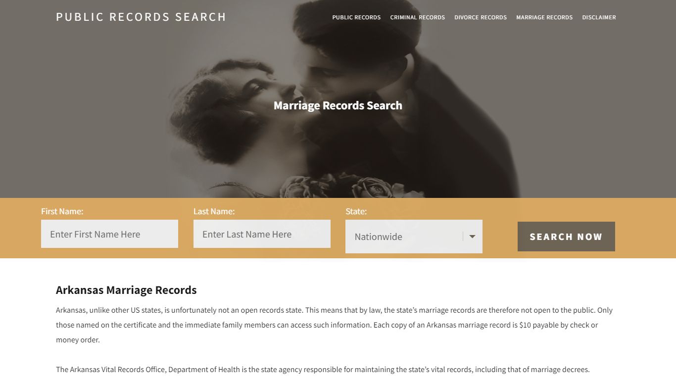 Arkansas Marriage Records | Enter Name and Search|14 Days Free